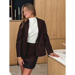 Blazer ligné Lindos - Chocolat