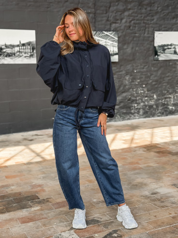 Veste courte Iliana - Bleu marine