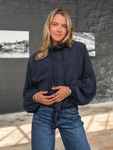 Veste courte Iliana - Bleu marine