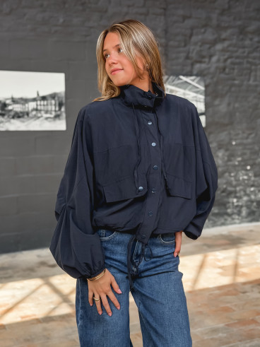 Veste courte Iliana - Bleu marine