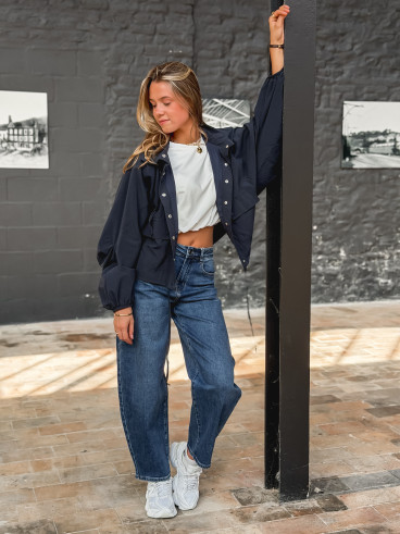 Veste courte Iliana - Bleu marine