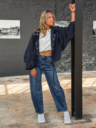 Veste courte Iliana - Bleu marine