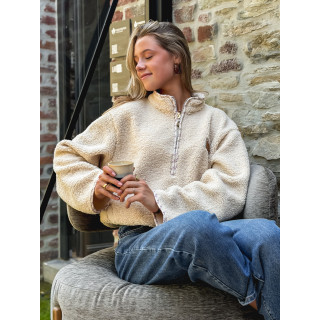 Pull en teddy Avia - Beige