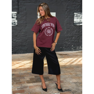 T-shirt "Vintage vibes" - Bordeaux