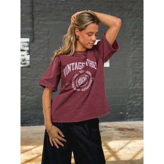 T-shirt "Vintage vibes" - Bordeaux