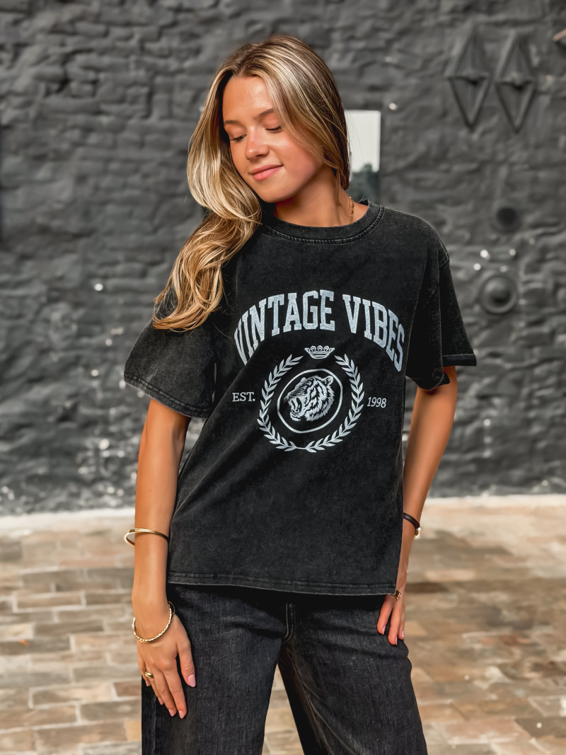 T-shirt "Vintage vibes" - Noir T-shirt "Vintage vibes" - Noir