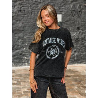 T-shirt "Vintage vibes" - Noir