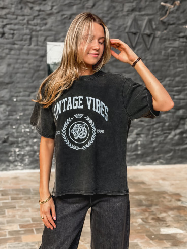 T-shirt "Vintage vibes" - Noir T-shirt "Vintage vibes" - Noir