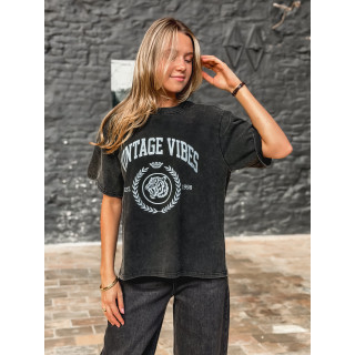 T-shirt "Vintage vibes" - Noir