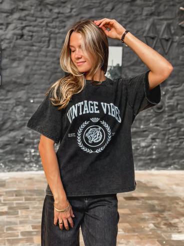 T-shirt "Vintage vibes" - Noir T-shirt "Vintage vibes" - Noir