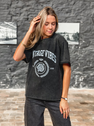 T-shirt "Vintage vibes" - Noir T-shirt "Vintage vibes" - Noir