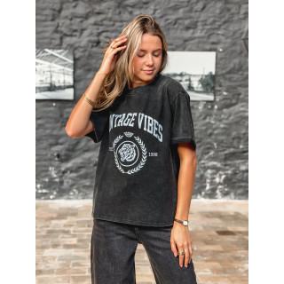 T-shirt "Vintage vibes" - Noir