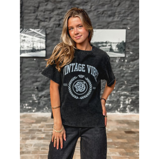 T-shirt "Vintage vibes" - Noir