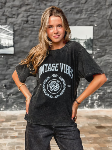 T-shirt "Vintage vibes" - Noir T-shirt "Vintage vibes" - Noir