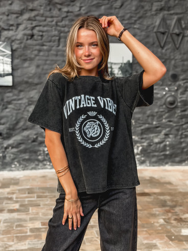 T-shirt "Vintage vibes" - Noir T-shirt "Vintage vibes" - Noir