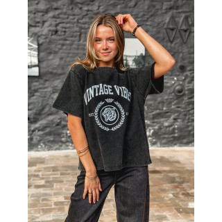 T-shirt "Vintage vibes" - Noir