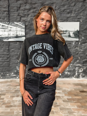 T-shirt "Vintage vibes" - Noir T-shirt "Vintage vibes" - Noir