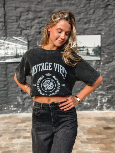 T-shirt "Vintage vibes" - Noir T-shirt "Vintage vibes" - Noir