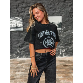 T-shirt "Vintage vibes" - Noir