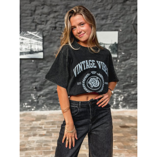 T-shirt "Vintage vibes" - Noir