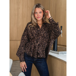 Blouse à motifs Florélie - Café