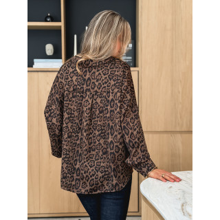 Blouse à motifs Florélie - Café