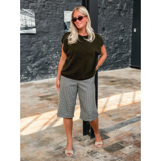 Pull fin sans manches Laélia - Kaki