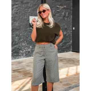 Pull fin sans manches Laélia - Kaki