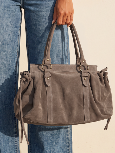 Sac en suédine Bertha - Taupe