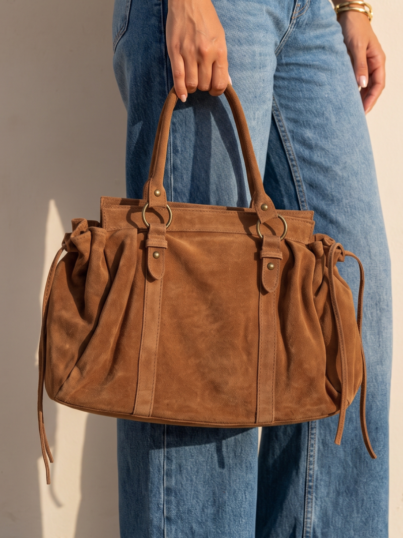 Sac en suédine Bertha - Camel