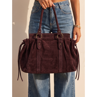 Sac en suédine Bertha - Bordeaux