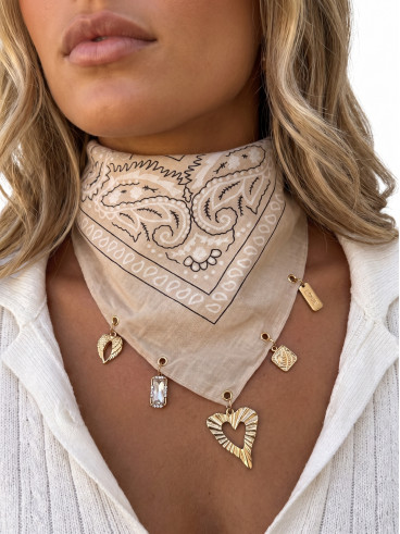 Foulard à motifs Tyrana - Beige