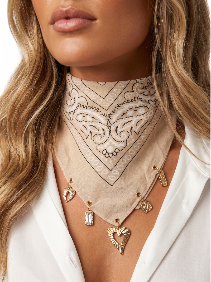 Foulard à motifs Tyrana - Beige