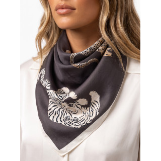 Foulard à motifs Tiger - Chocolat