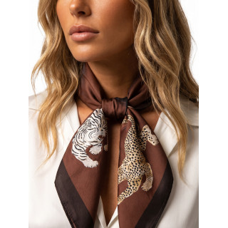 Foulard à motifs Tiger - Bordeaux
