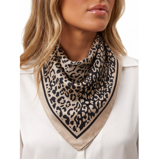 Foulard à motifs Onille - Taupe/Noir