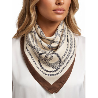 Foulard à motifs Camille - Beige
