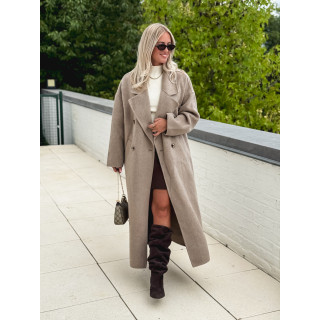 Manteau long Anne - Taupe