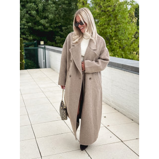 Manteau long Anne - Taupe