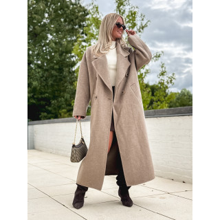 Manteau long Anne - Taupe