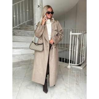 Manteau long Anne - Taupe