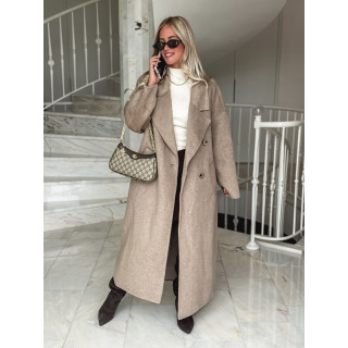 Manteau long Anne - Taupe