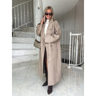 Manteau long Anne - Taupe