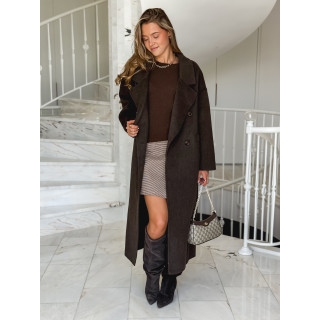 Manteau long Anne - Chocolat