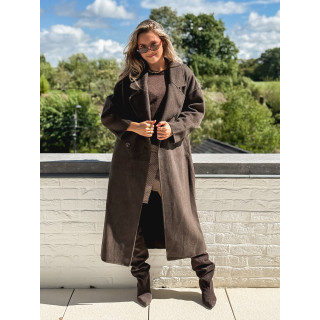 Manteau long Anne - Chocolat