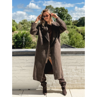 Manteau long Anne - Chocolat
