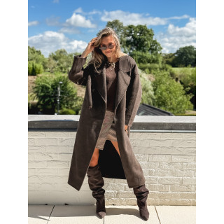 Manteau long Anne - Chocolat