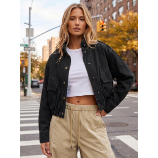 Veste en jeans Jayna - Noir