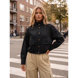 Veste en jeans Jayna - Noir
