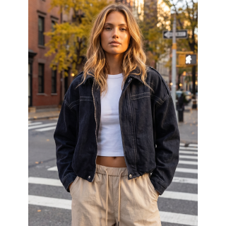 Veste en jeans Claudia - Bleu foncé